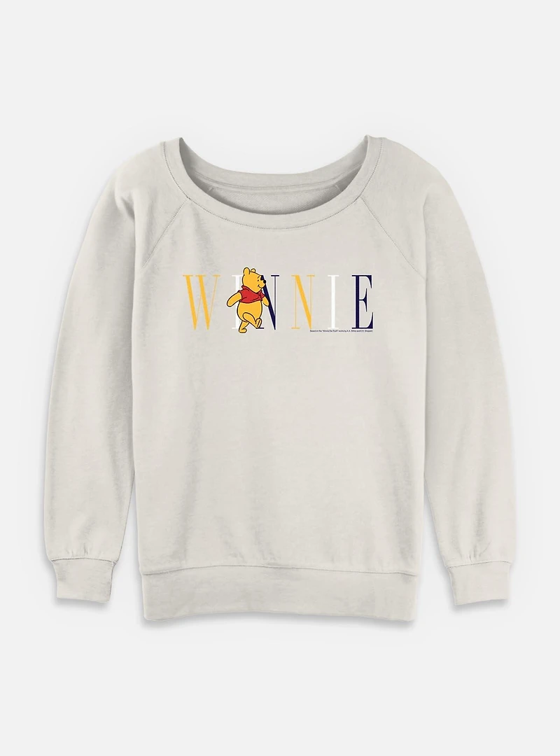 Disney Winnie The Pooh Fashion Womens Slouchy Sweatshirt