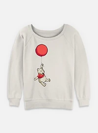 Disney Winnie The Pooh Balloon Womens Slouchy Sweatshirt