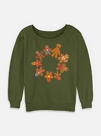 Marvel Cookie Circle Womens Slouchy Sweatshirt
