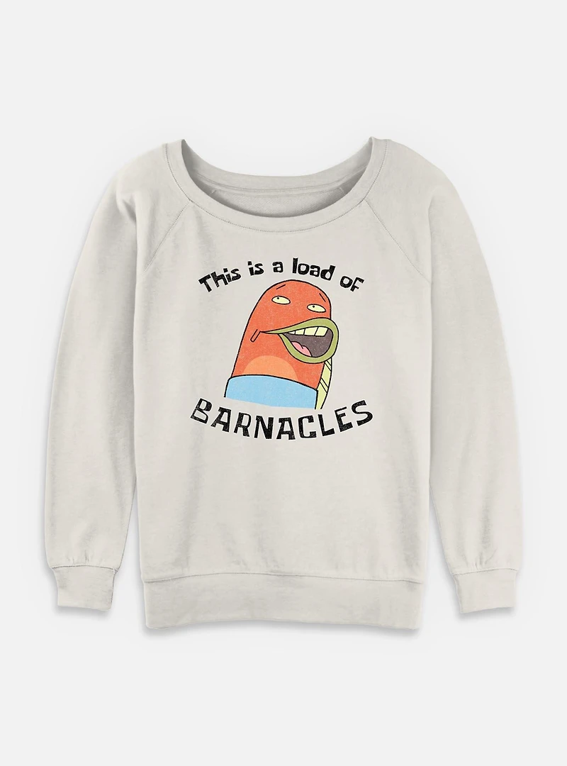 Spongebob Squarepants Barnacles Womens Slouchy Sweatshirt