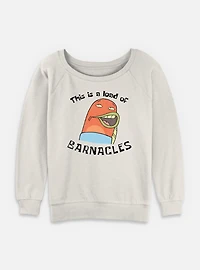 Spongebob Squarepants Barnacles Womens Slouchy Sweatshirt