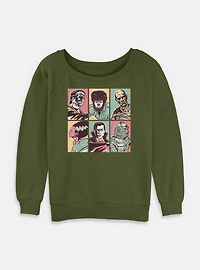 Universal MonstersUniversal Monsters Grid Womens Slouchy Sweatshirt
