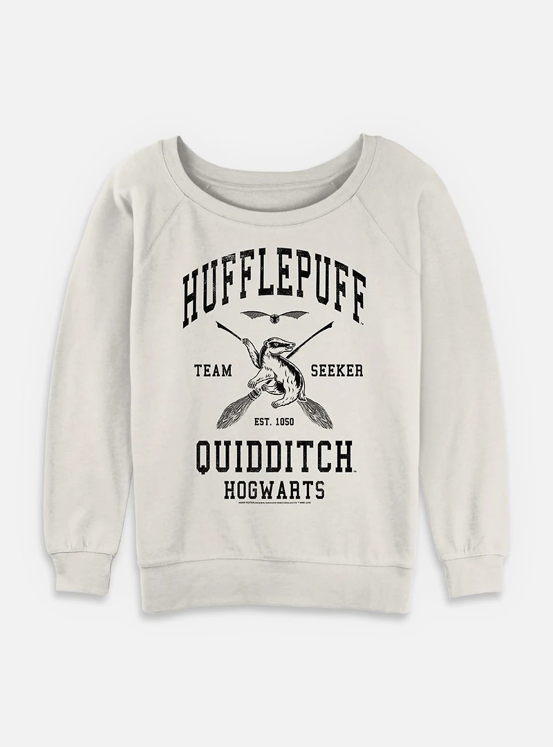 Harry Potter Hufflepuff Quidditch Seeker Invert Womens Slouchy Sweatshirt