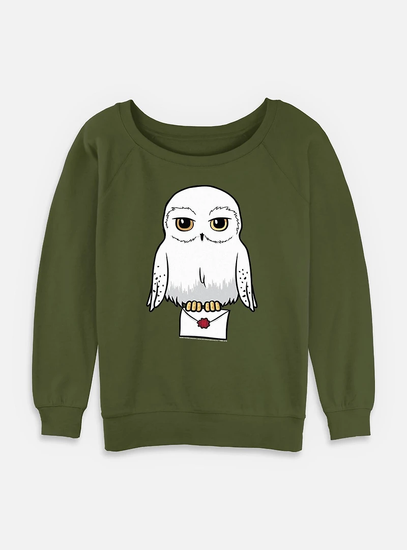 Harry Potter Anime Hedwig Mail Womens Slouchy Sweatshirt
