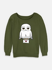 Harry Potter Anime Hedwig Mail Womens Slouchy Sweatshirt