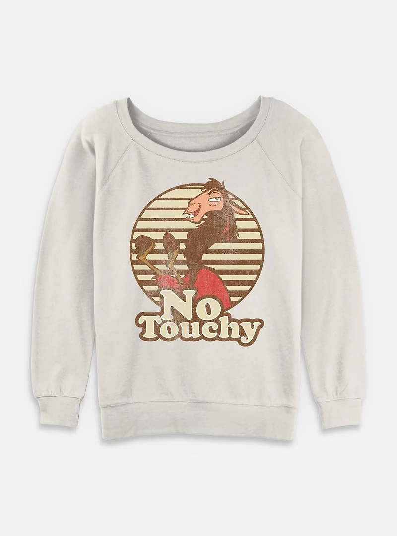 Disney The Emperor's New Groove No Touchy Womens Slouchy Sweatshirt