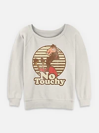 Disney The Emperor's New Groove No Touchy Womens Slouchy Sweatshirt