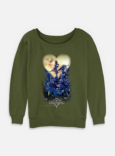 Disney Kingdom Hearts Poster Logo Womens Slouchy Sweatshirt