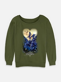 Disney Kingdom Hearts Poster Logo Womens Slouchy Sweatshirt