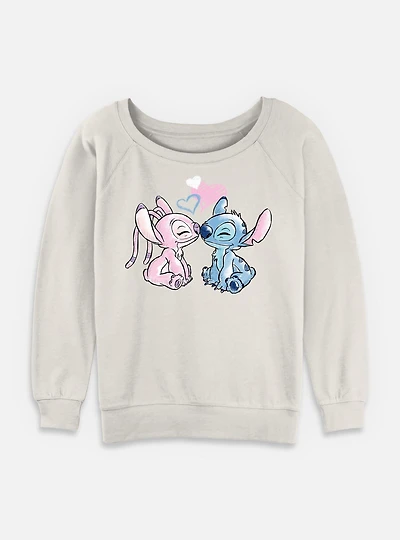 Disney Lilo & Stitch Angel Womens Slouchy Sweatshirt