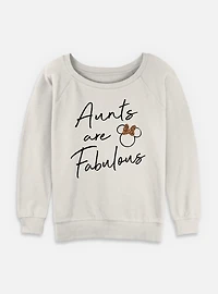 Disney Minnie Mouse Fab Aunt Womens Slouchy Sweatshirt