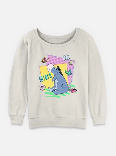 Disney Winnie The Pooh 90s Eeyore Womens Slouchy Sweatshirt