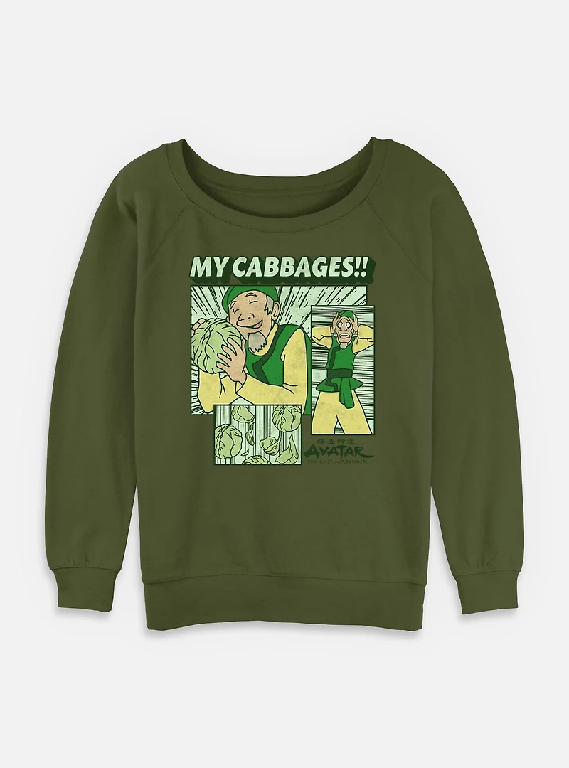 Avatar: The Last Airbender My Cabbages Womens Slouchy Sweatshirt