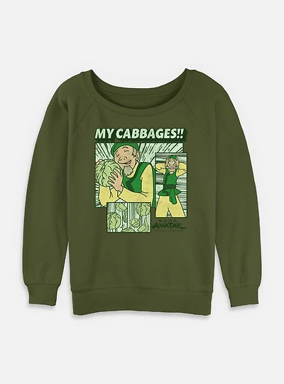 Avatar: The Last Airbender My Cabbages Womens Slouchy Sweatshirt