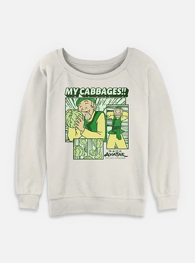 Avatar: The Last Airbender My Cabbages Womens Slouchy Sweatshirt