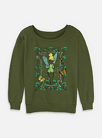 Disney Tinker Bell Womens Slouchy Sweatshirt