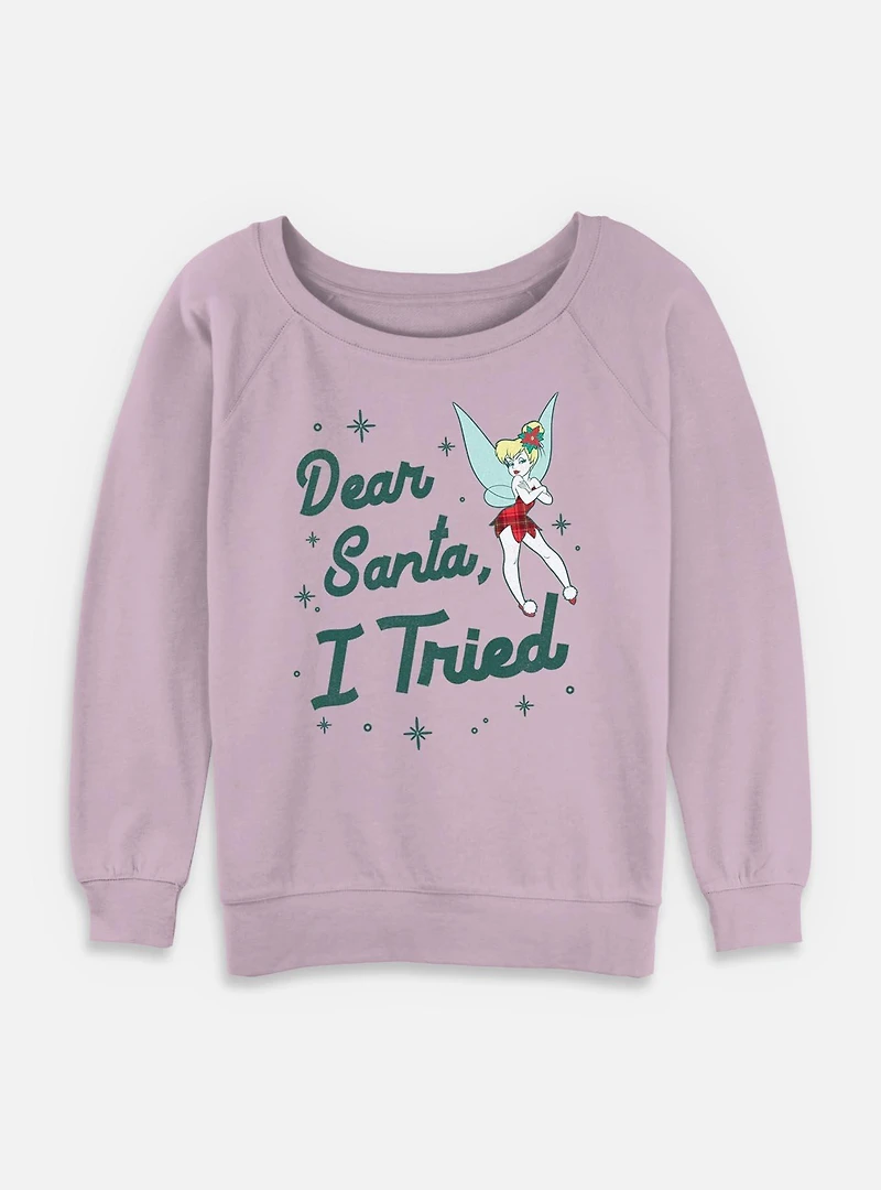 Disney Tinker Bell Naughty Tink Womens Slouchy Sweatshirt