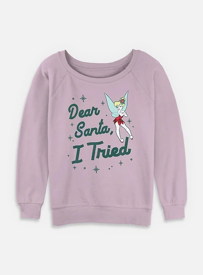 Disney Tinker Bell Naughty Tink Womens Slouchy Sweatshirt