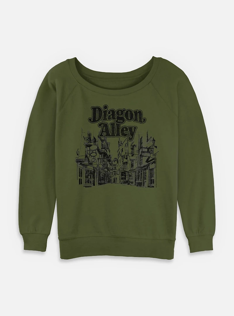 Harry Potter Diagon Line Womens Slouchy Sweatshirt