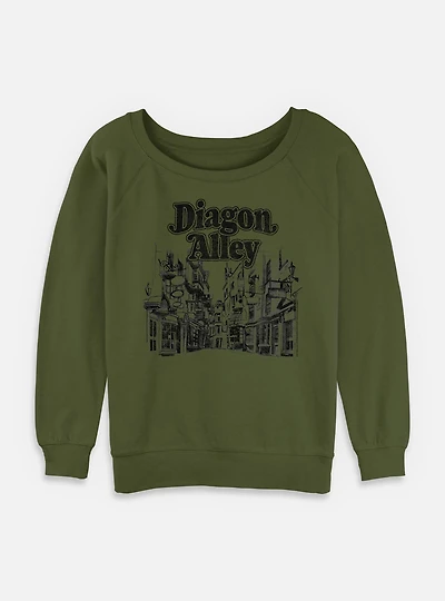 Harry Potter Diagon Line Womens Slouchy Sweatshirt