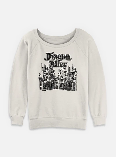 Harry Potter Diagon Line Womens Slouchy Sweatshirt