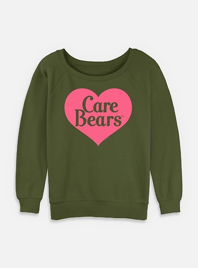 Care Bears Classic Heart  Womens Slouchy Sweatshirt