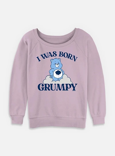 Care Bears Born Grumpy  Womens Slouchy Sweatshirt