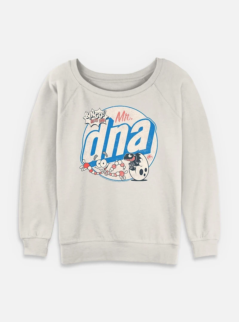 Jurassic Park Mr DNA Womens Slouchy Sweatshirt