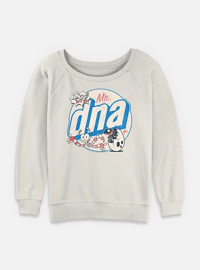 Jurassic Park Mr DNA Womens Slouchy Sweatshirt