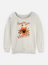Disney Minnie Mouse Pumpkin Spice Womens Slouchy Sweatshirt