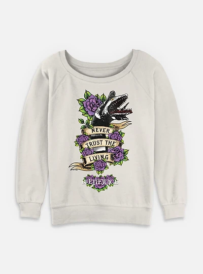Beetlejuice Untrusting Sandworm Womens Slouchy Sweatshirt