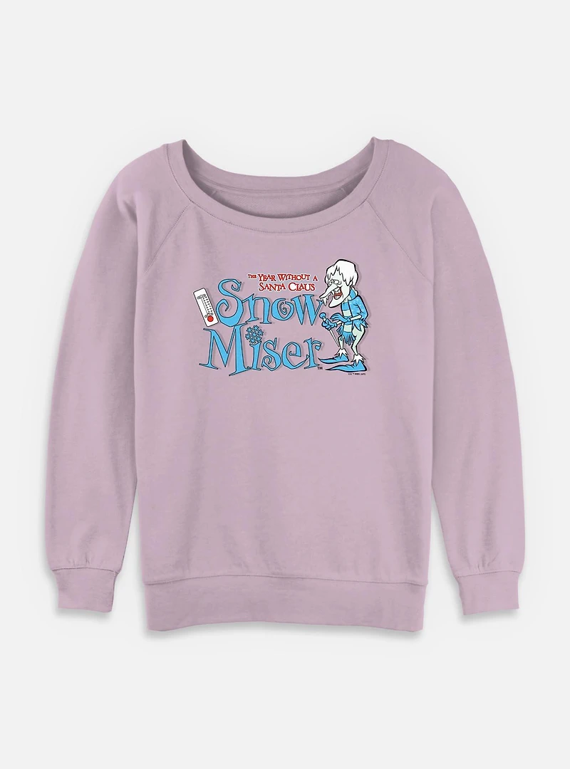 A Year Without Santa Snow Badge Womens Slouchy Sweatshirt