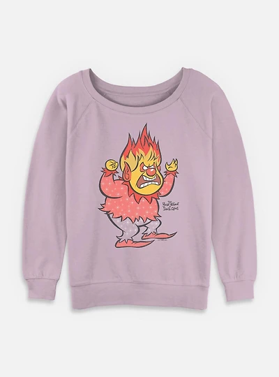 A Year Without Santa Vintage Heat Womens Slouchy Sweatshirt