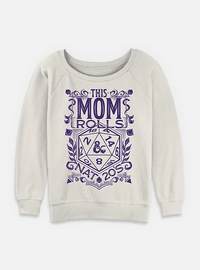 Dungeons & Dragons Rolling Nat Twenties Womens Slouchy Sweatshirt
