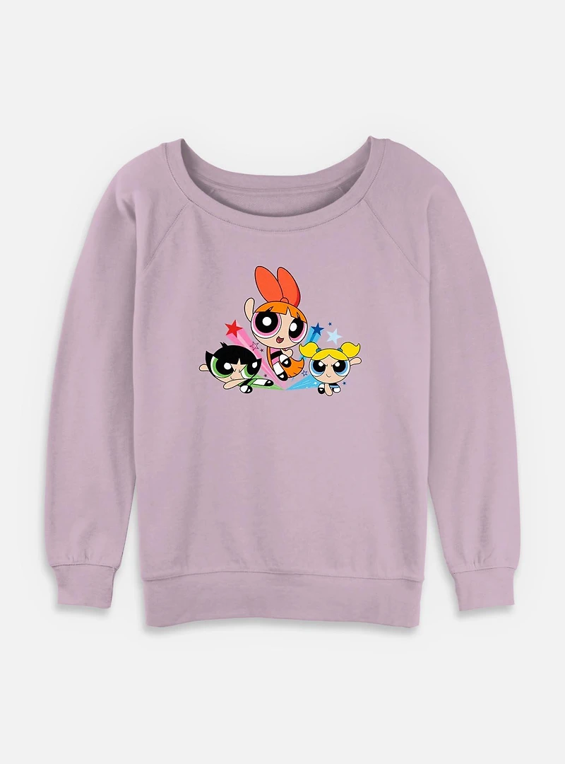 The Powerpuff Girls Girl Trio Womens Slouchy Sweatshirt