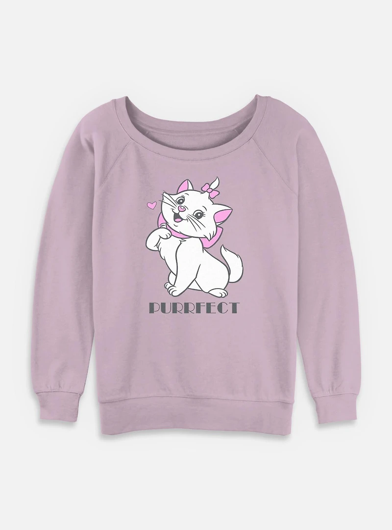 Disney The Aristocats Marie Purrfect Womens Slouchy Sweatshirt