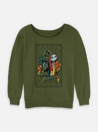 The Nightmare Before Christmas Jack and Sally Lovers Womens Slouchy Sweatshirt