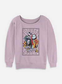 The Nightmare Before Christmas Jack and Sally Lovers Womens Slouchy Sweatshirt