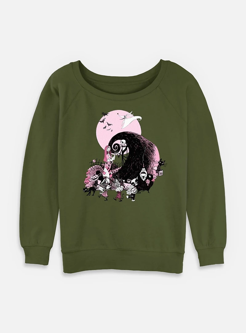 The Nightmare Before Christmas Scare Group Womens Slouchy Sweatshirt