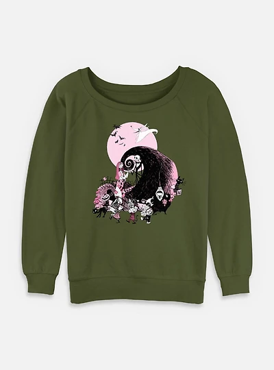 The Nightmare Before Christmas Scare Group Womens Slouchy Sweatshirt