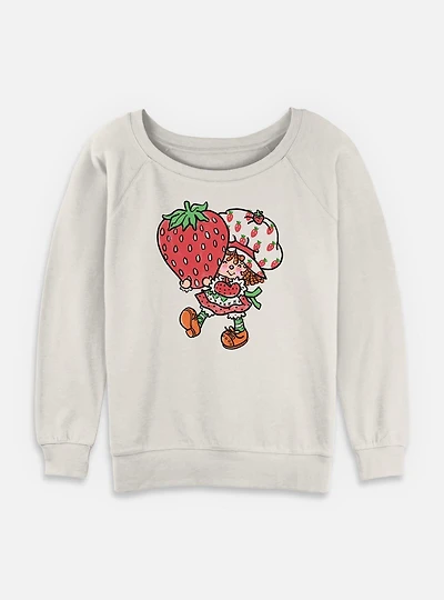 Strawberry Shortcake Cute  Womens Slouchy Sweatshirt