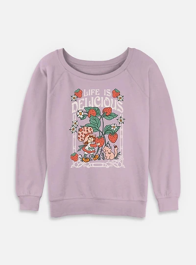 Strawberry Shortcake SSC Nouveau  Womens Slouchy Sweatshirt
