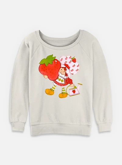 Strawberry Shortcake Berry Special Walk  Womens Slouchy Sweatshirt