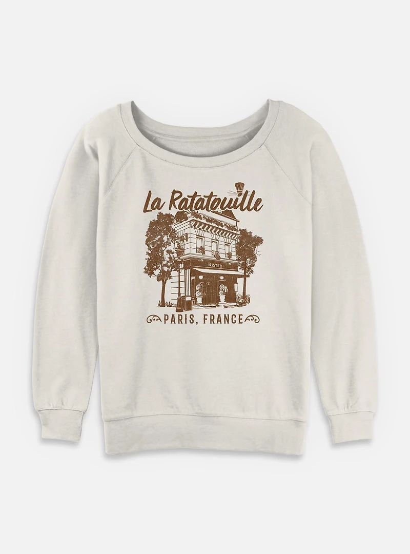 Disney Pixar Ratatouille Cafe Dest Womens Slouchy Sweatshirt