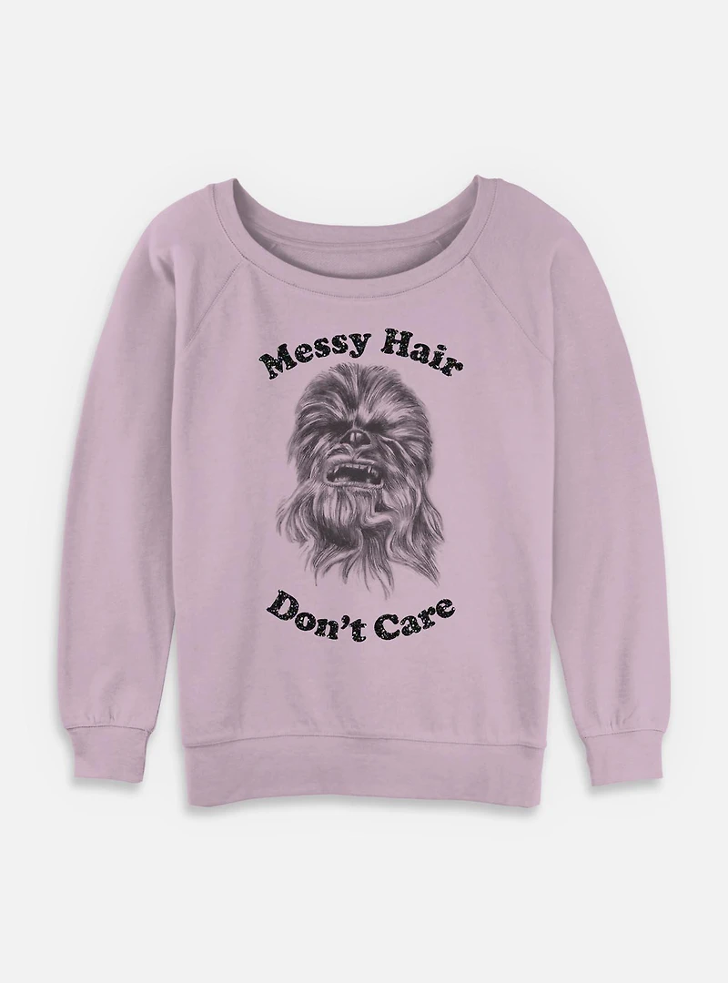 Star Wars Chewie Drawing Womens Slouchy Sweatshirt
