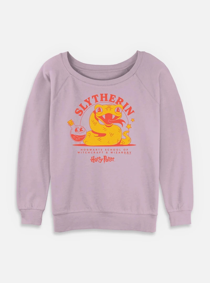 Harry Potter Witchcraft Slytherin Womens Slouchy Sweatshirt