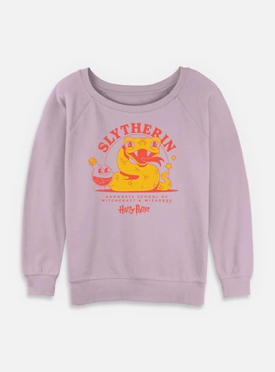 Harry Potter Witchcraft Slytherin Womens Slouchy Sweatshirt