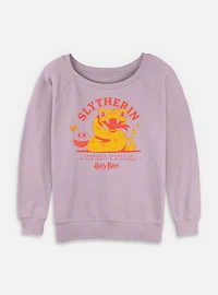 Harry Potter Witchcraft Slytherin Womens Slouchy Sweatshirt