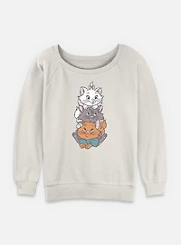 Disney The Aristocats Group Stack Kittens Cute Womens Slouchy Sweatshirt