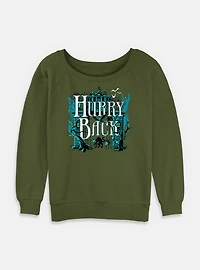 Disney Haunted Mansion Hurry Back Womens Slouchy Sweatshirt